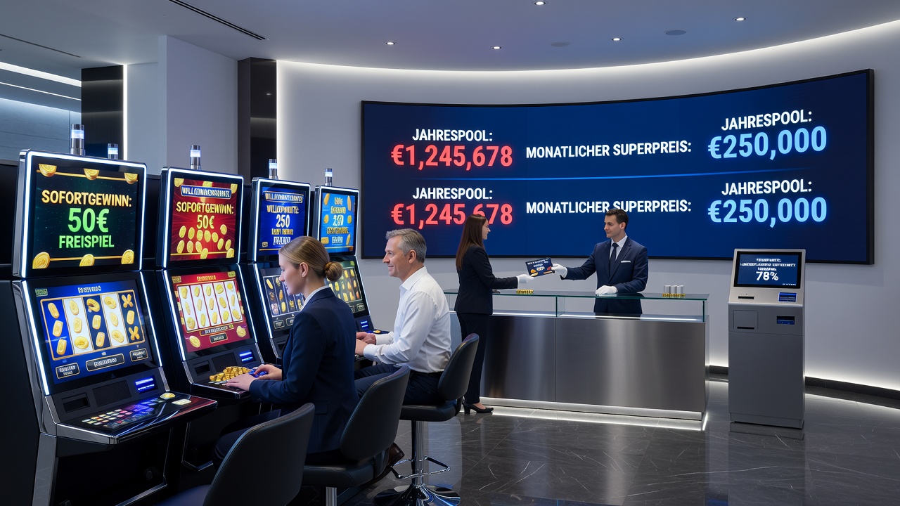 Diagramm zur Akkumulation von Preispools durch aufeinanderfolgende Spieleraktionen in deutschen Casinos