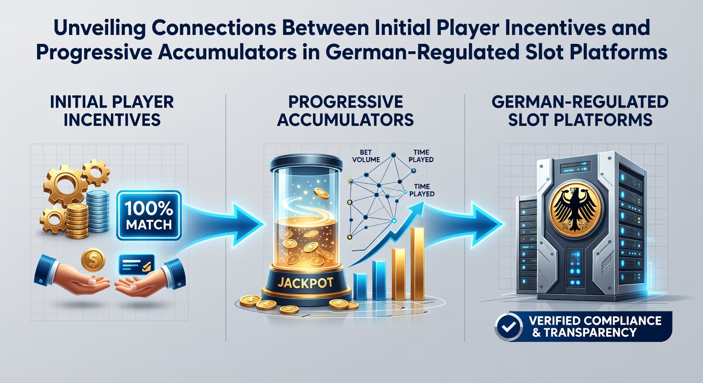 Illustration der Verbindungen zwischen Startboni und progressiven Jackpots auf regulierten deutschen Slot-Plattformen